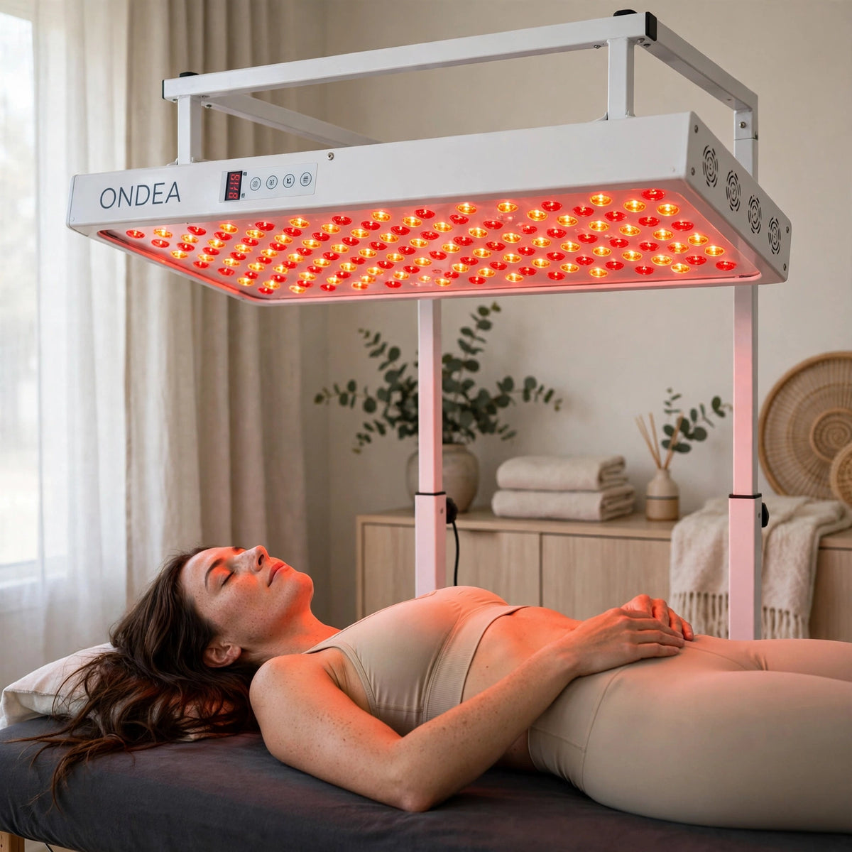 Panneau de Luminothérapie LED Double Puce, Lumière Rouge et Infrarouge, Visage et Corps