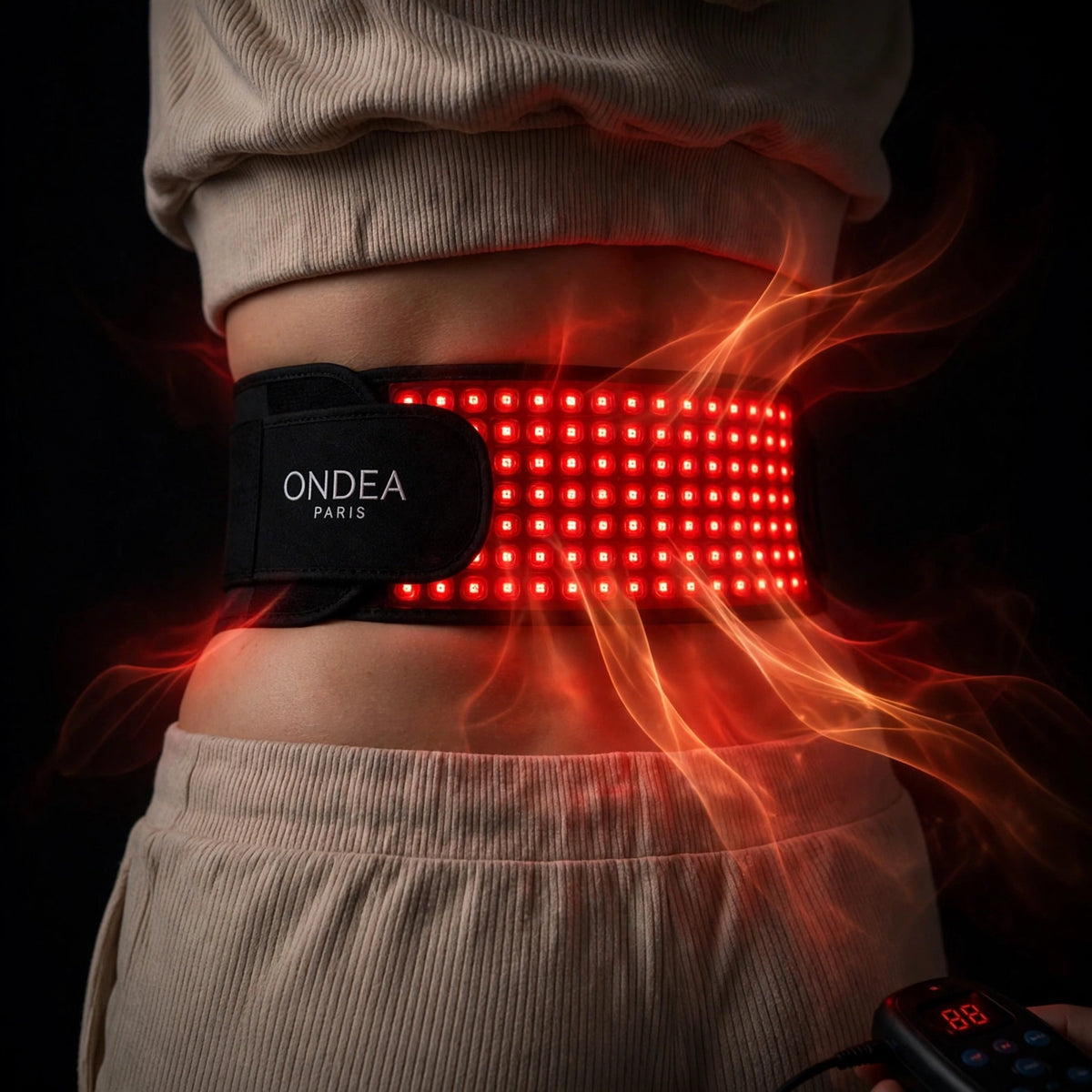 Ceinture de Luminothérapie 140 LED, Lumière Rouge 660 nm et Infrarouge 850 nm
