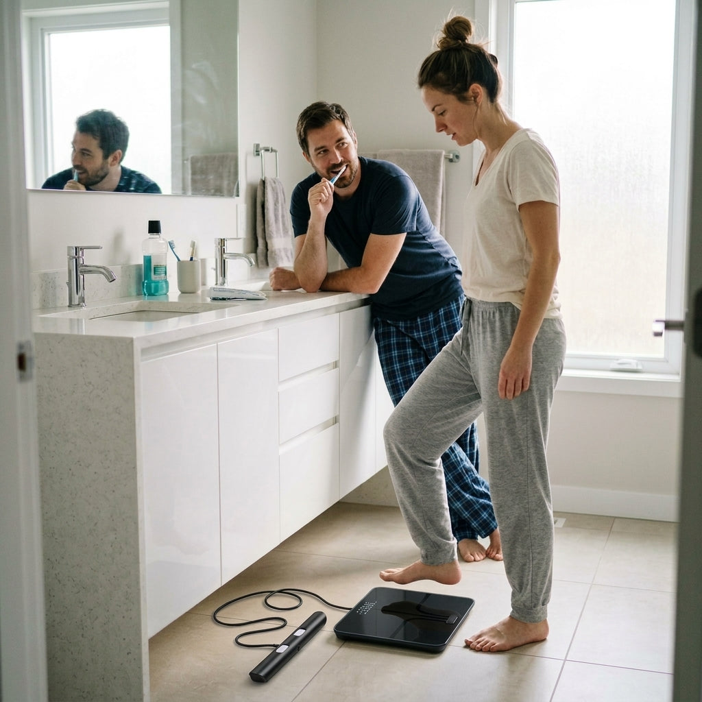 Balance Impédancemètre Connectée Analyse Corporelle avec Fonction Vocale