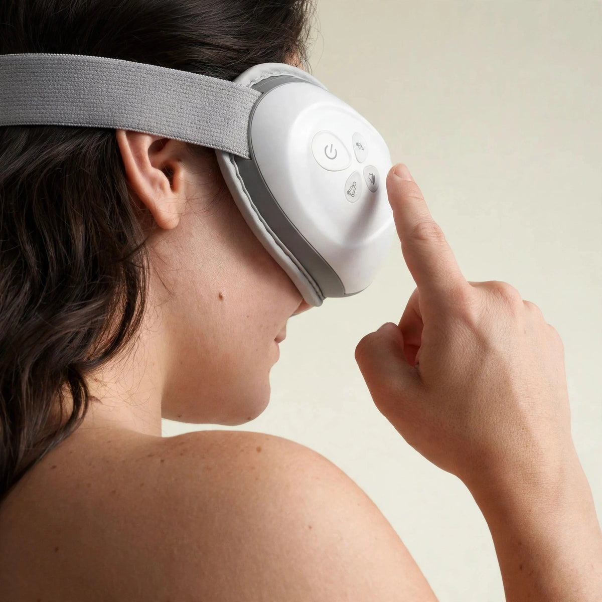 Masseur Oculaire Chauffant à Coussins d'Air et Vibration, Musique Bluetooth
