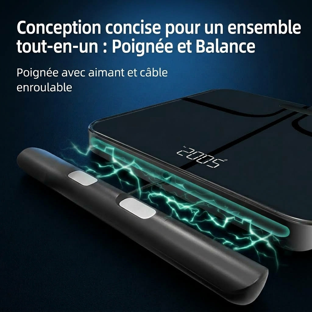 Balance Impédancemètre Connectée Analyse Corporelle avec Fonction Vocale