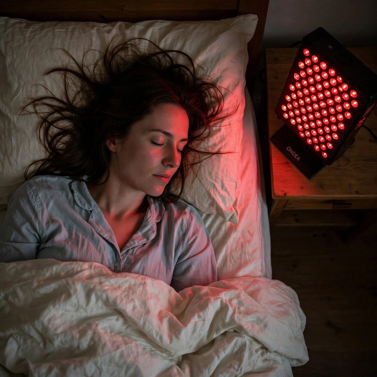 Lampe de Luminothérapie LED de Bureau, Lumière Rouge 660 nm et Infrarouge 850 nm