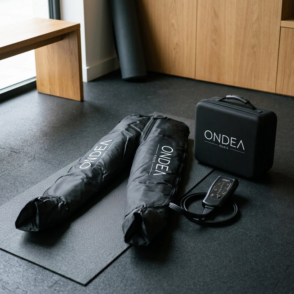 Bottes de Pressothérapie 8 Chambres à Compression d'Air, Batterie Intégrée