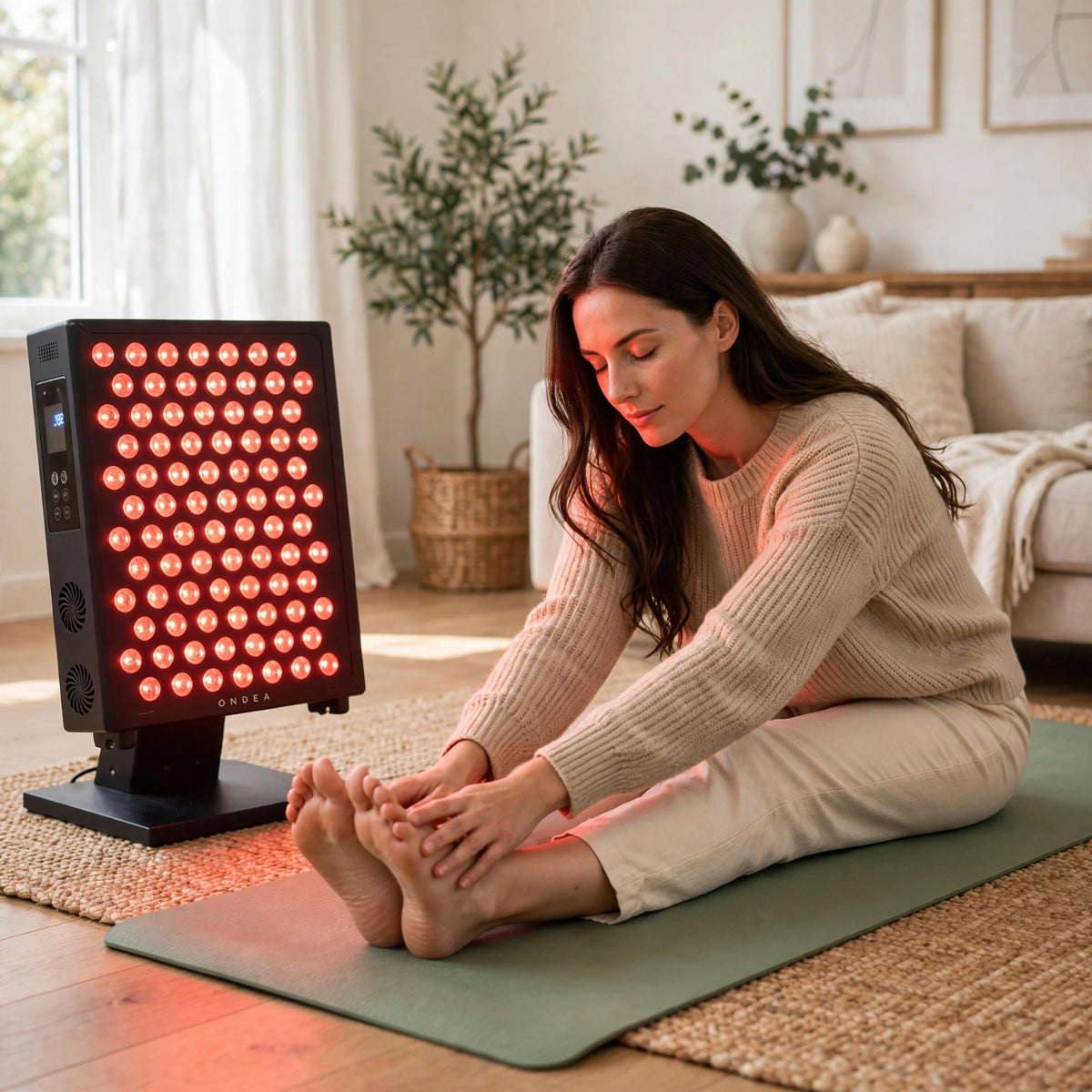 Lampe de Luminothérapie LED de Bureau, Lumière Rouge 660 nm et Infrarouge 850 nm