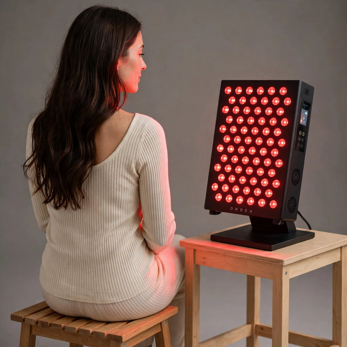 Lampe de Luminothérapie LED de Bureau, Lumière Rouge 660 nm et Infrarouge 850 nm