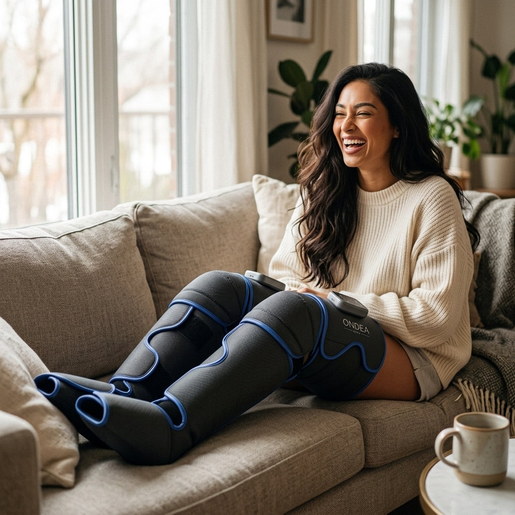 Masseur de Jambes Rechargeable Chauffant à Compression d'Air