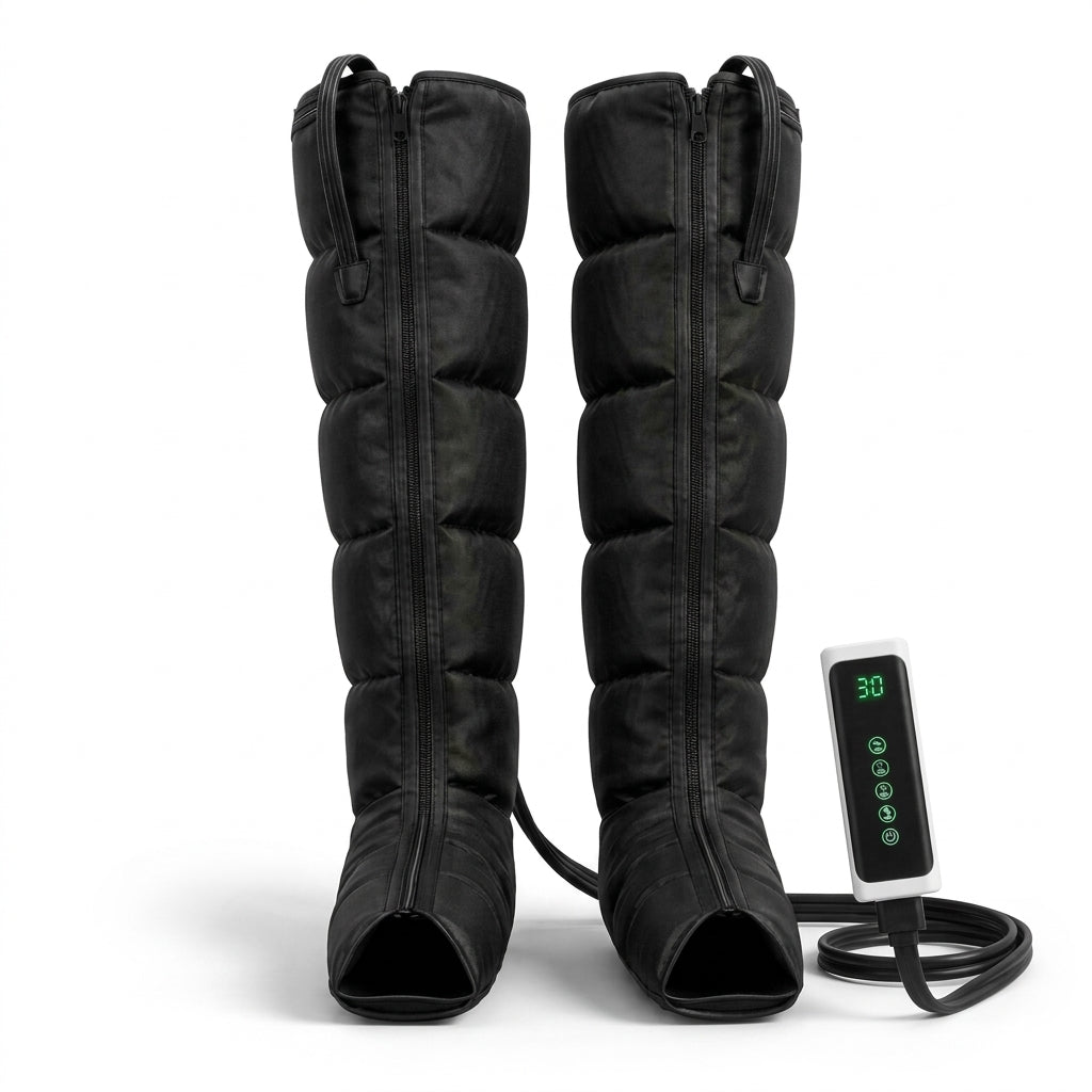 Bottes de pressothérapie Ondéa pour les jambes, avec boîtier de commande