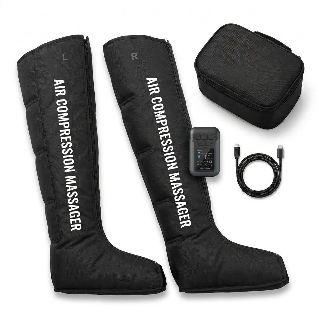Bottes de Pressothérapie et Compression Sans Fil Jambes