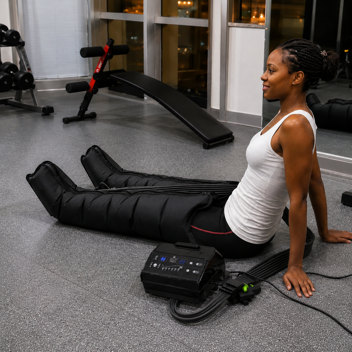 Pack complet pressothérapie et Compression Pro : jambes, ventre, bras