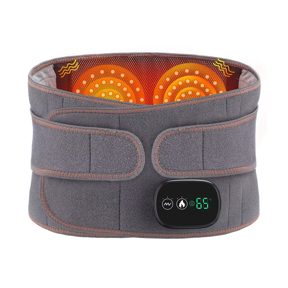 Ceinture Lombaire Électrique Chauffante Massage Vibrant & Lumière Rouge