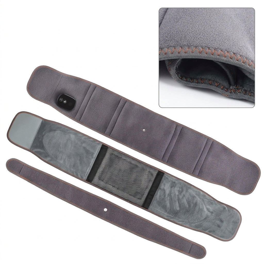 Ceinture Lombaire Électrique Chauffante Massage Vibrant & Lumière Rouge