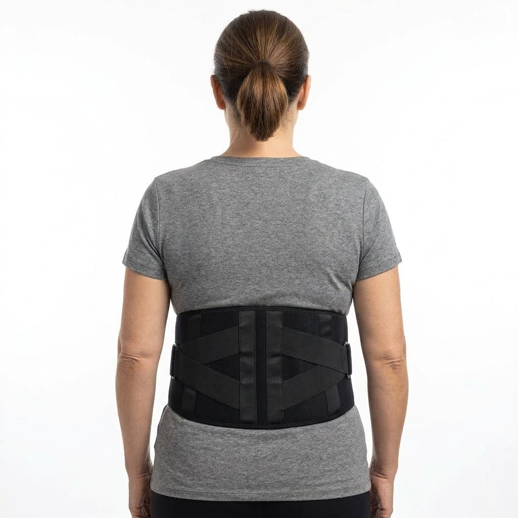 Ceinture Lombaire Chauffante et Vibrante Massage, Lumière Rouge & Chaleur