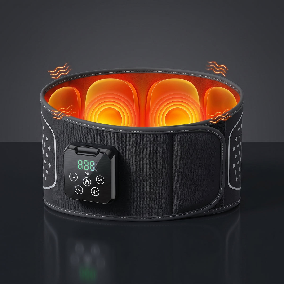Ceinture Lombaire Chauffante, Massante & à Lumière Rouge Pro