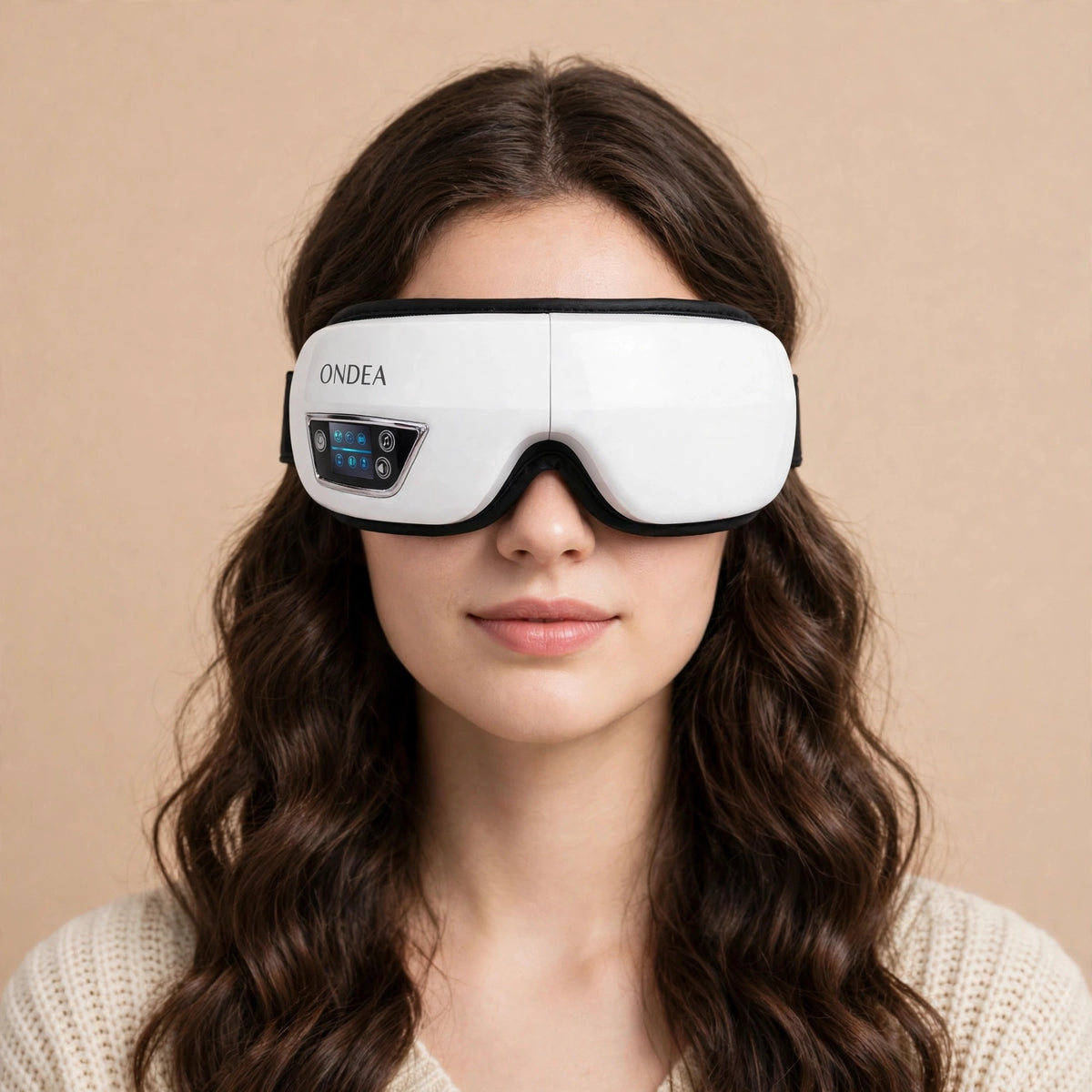 Masseur Oculaire Bluetooth à Coussins d'Air et Vibration, 4 Modes