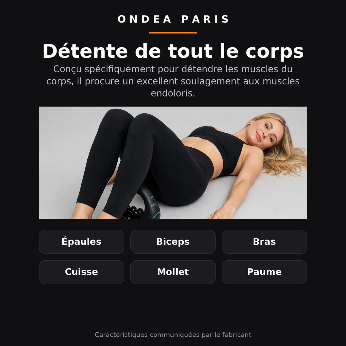 Mini Rouleau de Massage Électrique Sans Fil, 6 Rouleaux et 3 Vitesses