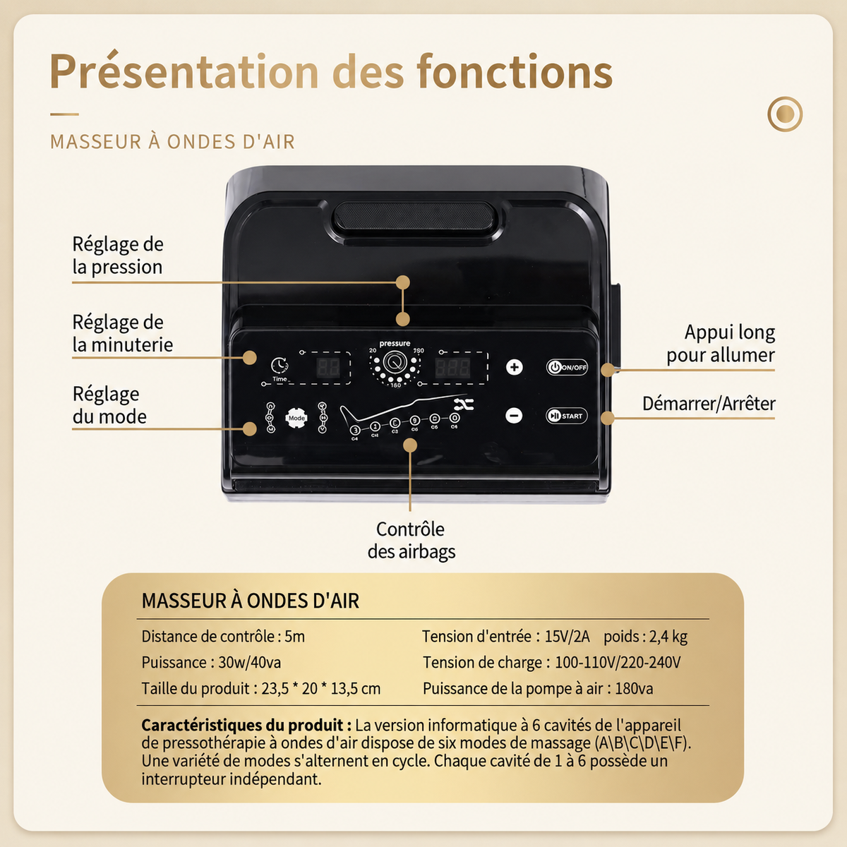 Pack complet pressothérapie et Compression Pro : jambes, ventre, bras