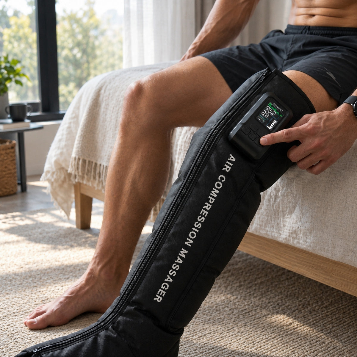 Bottes de Pressothérapie et Compression Sans Fil Jambes
