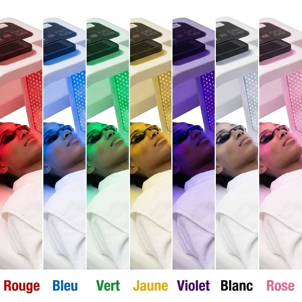 Masque LED Visage Professionnel 7 Couleurs, 287 LED
