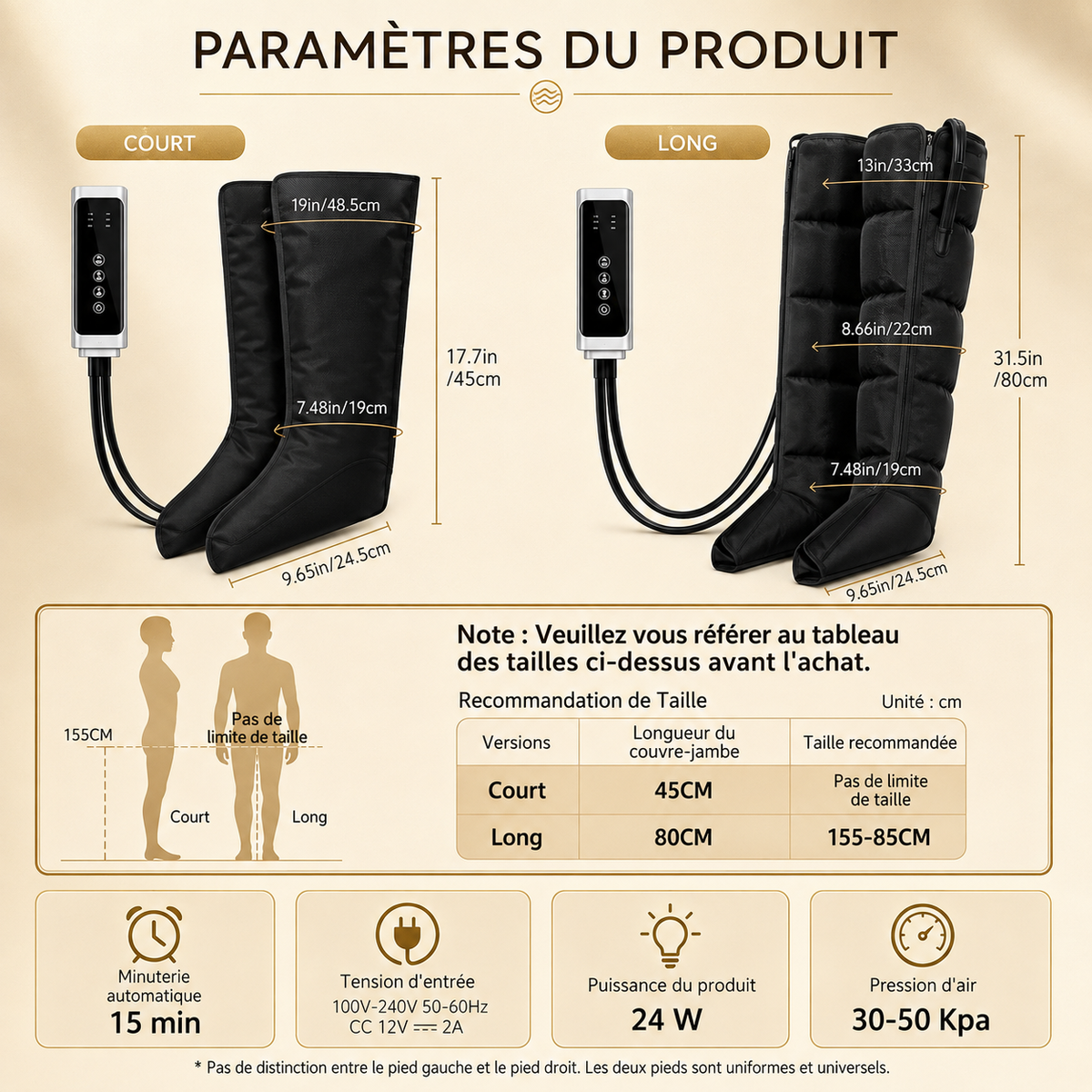 Bottes de pressothérapie et Compression Pro