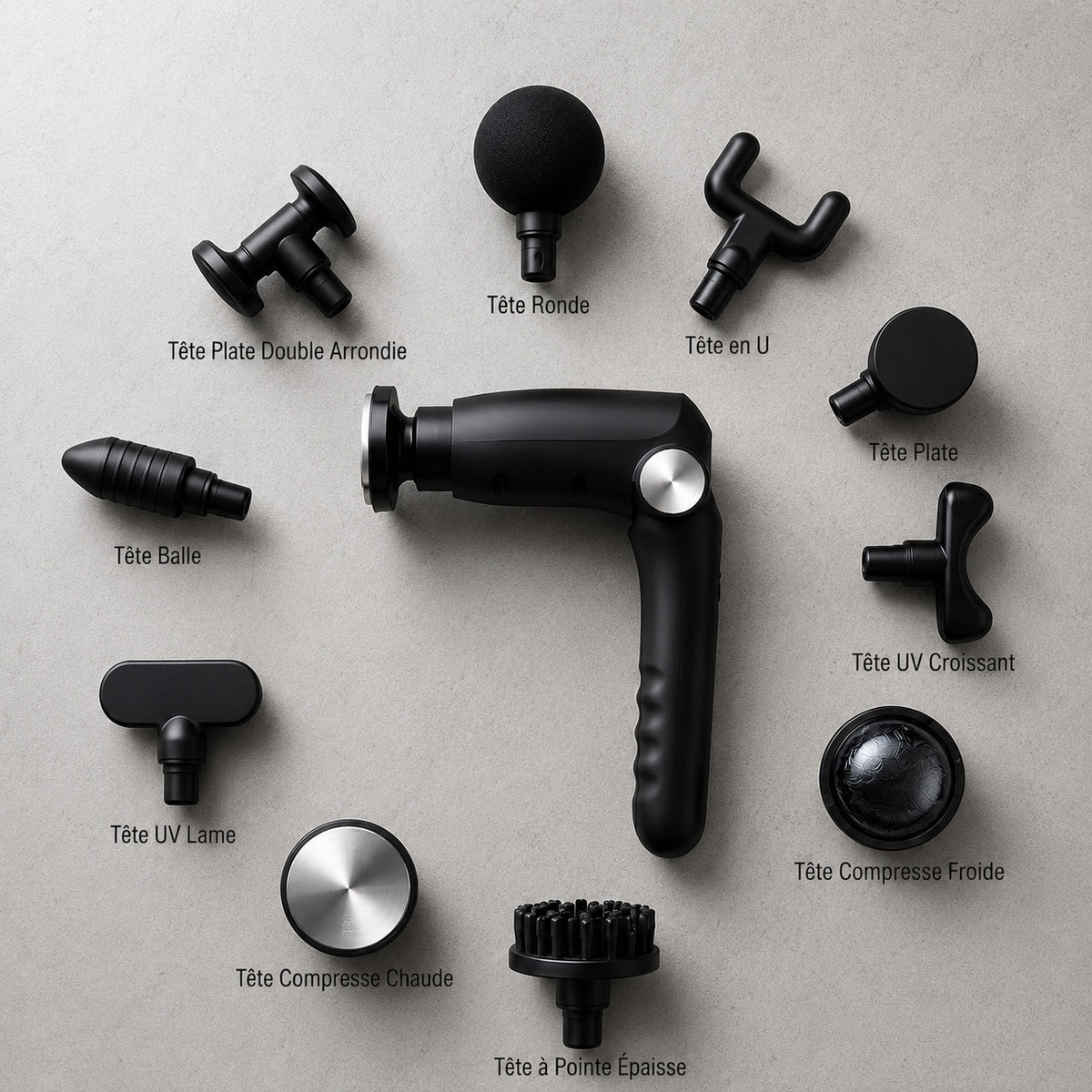 Pistolet de Massage Musculaire Chaud & Froid à Manche Long Dos & Jambes